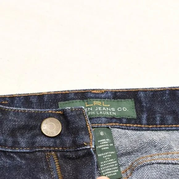 Lauren Ralph Lauren Women Straight Denim Skirt Cotton Blue Size 6 Knee Length - Picture 6 of 8